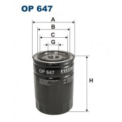 Filtr oleju OP647 - C360, C330